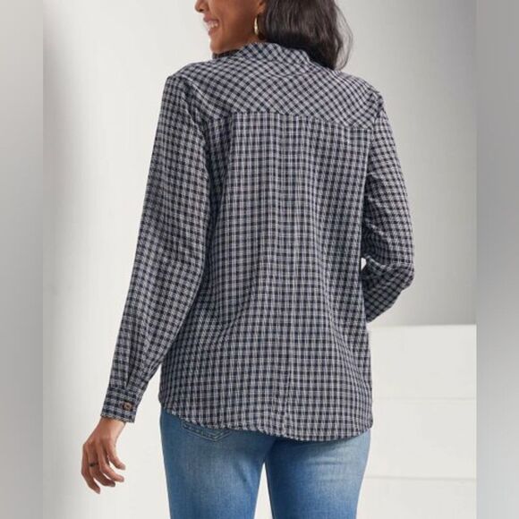 Suzanne Betro Weekend Long-Sleeve Top sz 1x - Picture 3 of 13